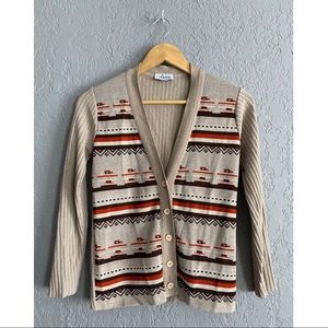 Susan Thomas Vintage Tribal Print Cardigan